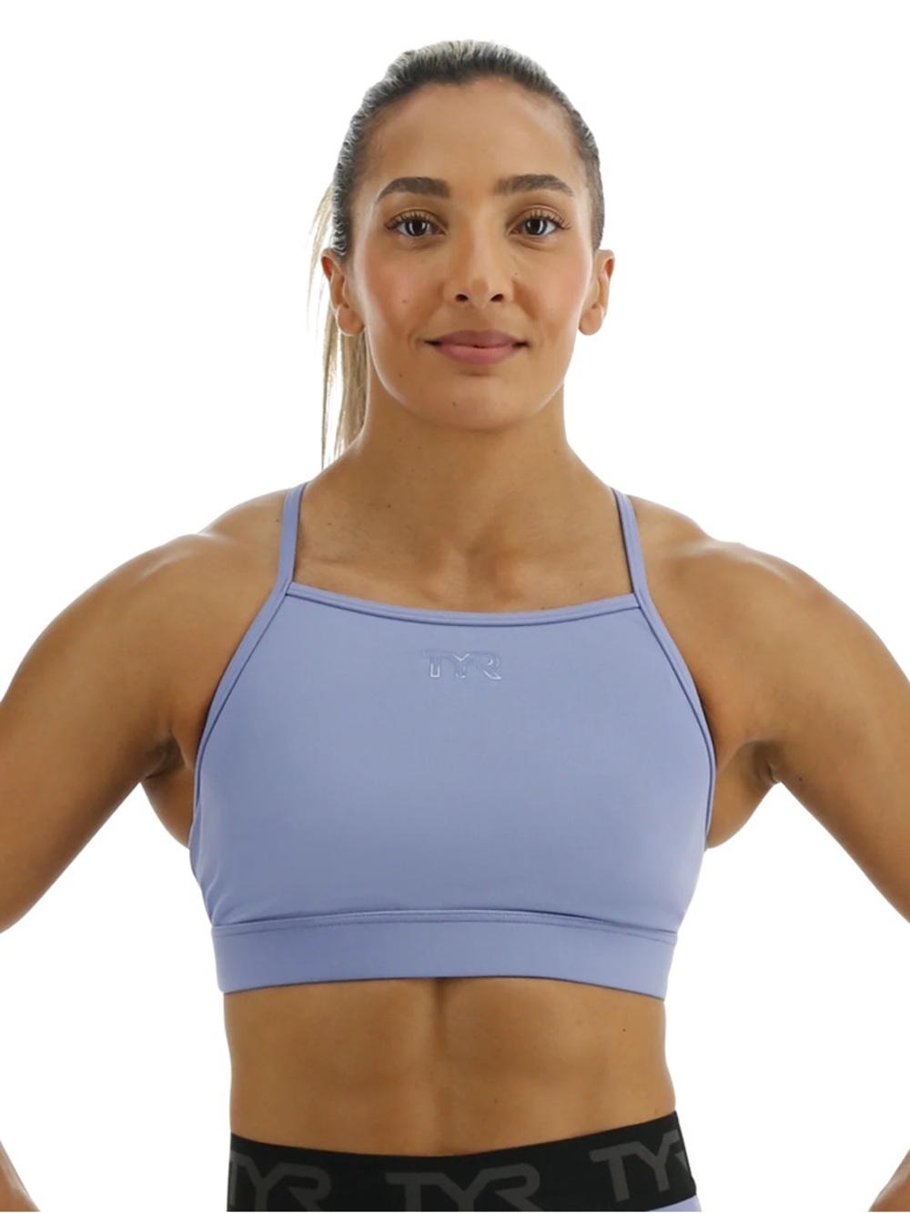 TYR High-Neck Strappy Sports Bra